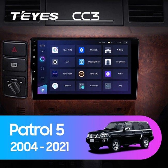 Штатная магнитола Teyes CC3 4/64 Nissan Patrol V 5 Y61 (2004-2021) Тип С