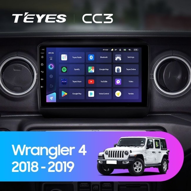 Штатная магнитола Teyes CC3 360 6/128 Jeep Wrangler 4 JL (2018-2019)