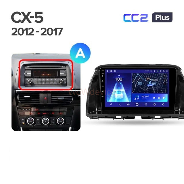 Штатная магнитола Teyes CC2 Plus 3/32 Mazda CX-5 (2012-2015) Тип-C
