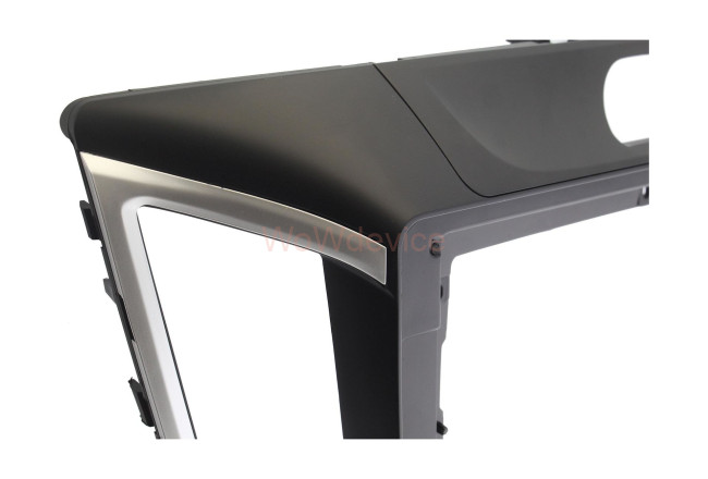 Рамка магнитолы 10.2" (цв.Черный и Серебристый) для HYUNDAI Creta 2015+; iX-25 2014+