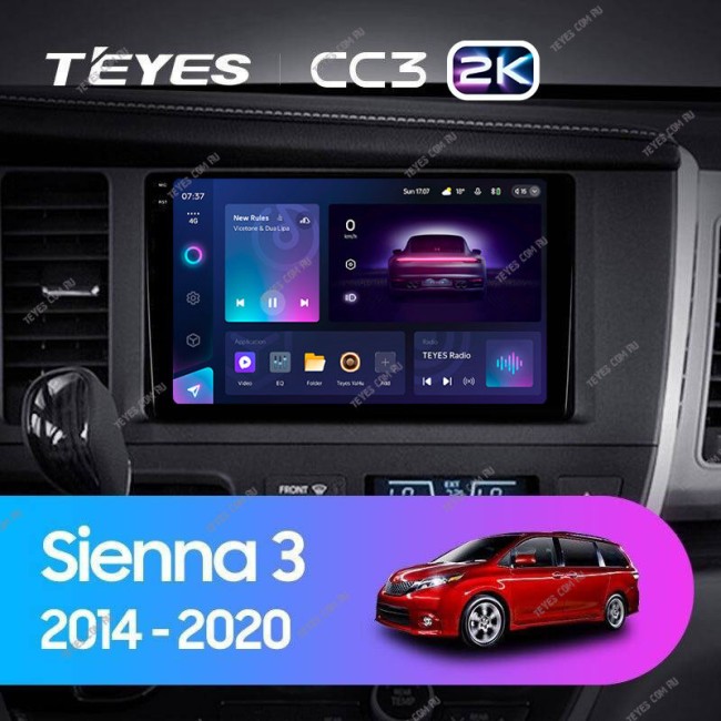 Штатная магнитола Teyes CC3 2K 3/32 Toyota Sienna 3 XL30 (2014-2020)