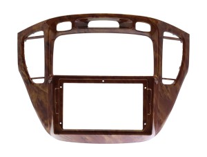 Рамка магнитолы 9.0" (цв.Глянцевый Деревянный) для TOYOTA Highlander 2001-2007