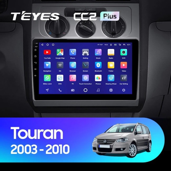 Штатная магнитола Teyes CC2 Plus 3/32 Volkswagen Touran (2003-2015)