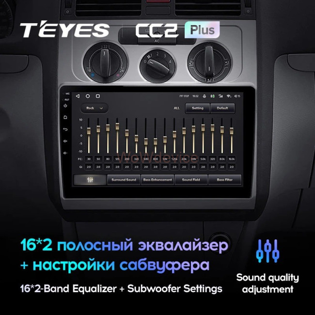 Штатная магнитола Teyes CC2 Plus 3/32 Volkswagen Touran (2003-2015)