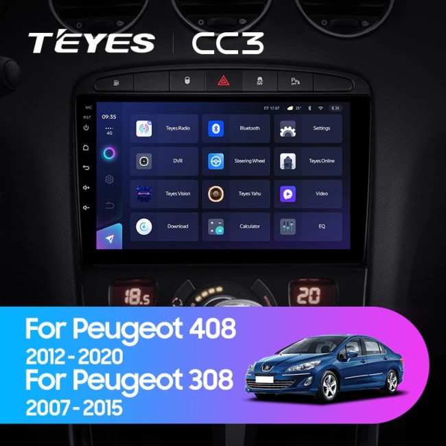 Штатная магнитола Teyes CC3 3/32 Peugeot 308 (2007-2015)