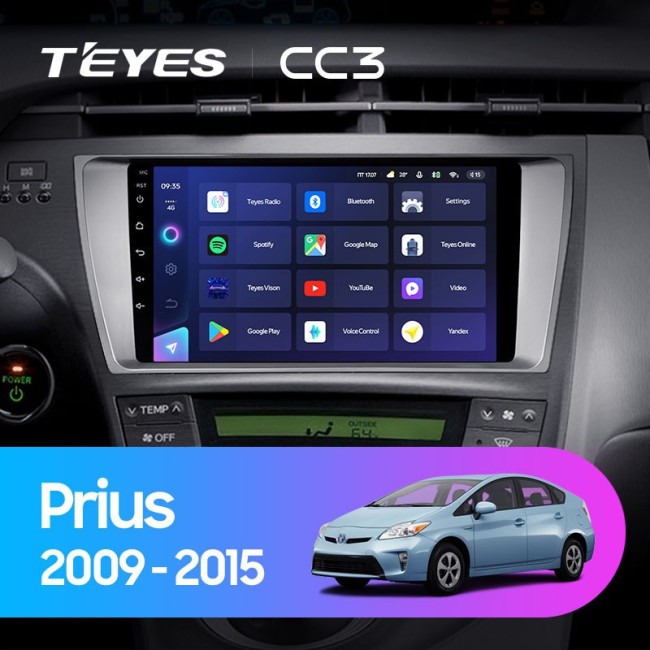 Штатная магнитола Teyes CC3 3/32 Toyota Prius XW30 (2009-2015)