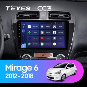 Штатная магнитола Teyes CC3L 4/32 Mitsubishi Mirage 6 (2012-2018)