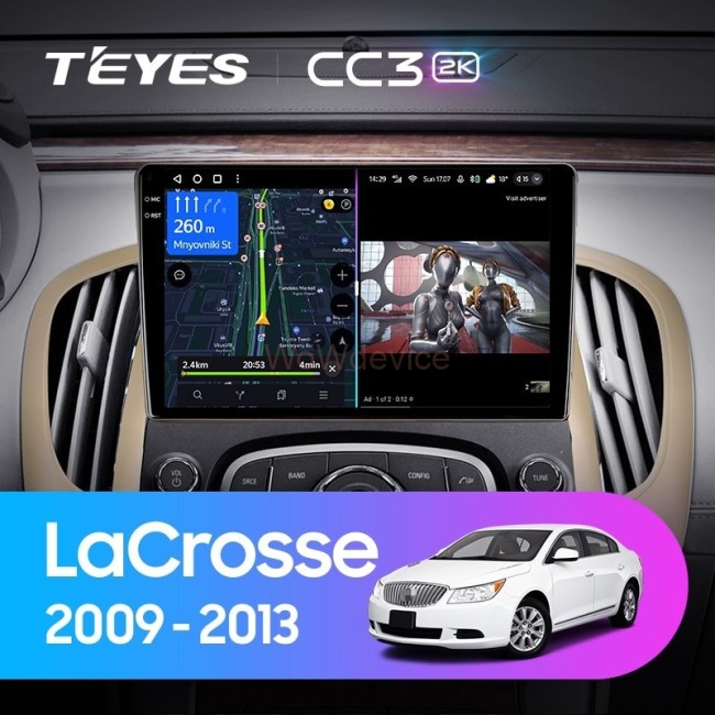 Штатная магнитола Teyes CC3 2K 4/64 Buick Lacrosse (2009-2013)