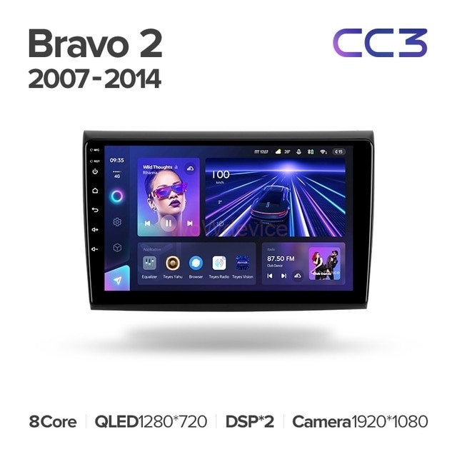 Штатная магнитола Teyes CC3 6/128 Fiat Bravo 198 (2007-2014) Штатная магнитола Teyes CC3 6/128 Fiat Bravo 198 (2007-2014)