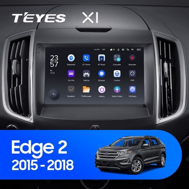 Штатная магнитола Teyes X1 4G 2/32 Ford Edge 2 (2015-2018) F2
