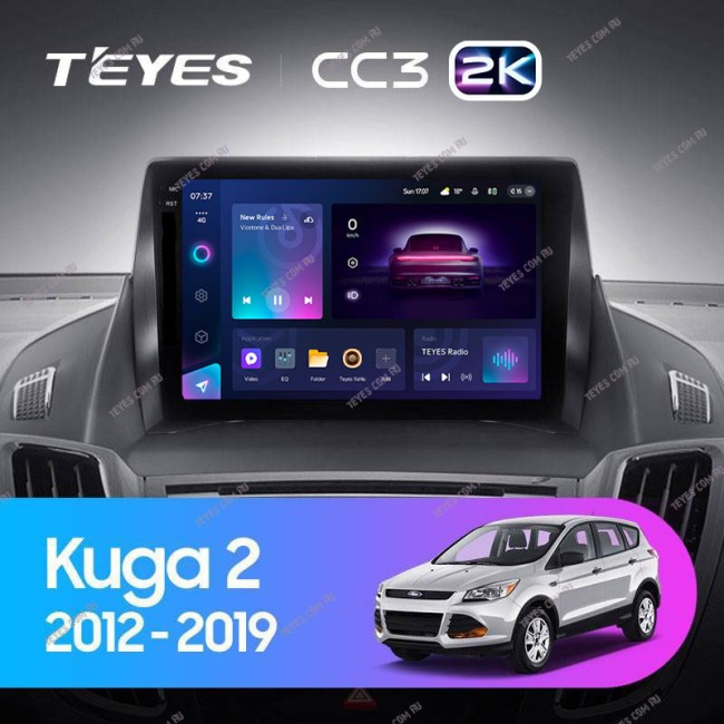Штатная магнитола Teyes CC3 2K 3/32 Ford Kuga 2 (2012-2019) Тип-A