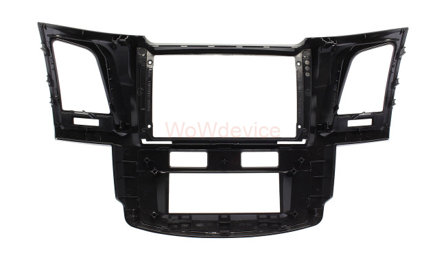 Рамка магнитолы 9.0" (цв.Глянцевый Черный) для TOYOTA Hilux, Fortuner 2005-2008 Климат