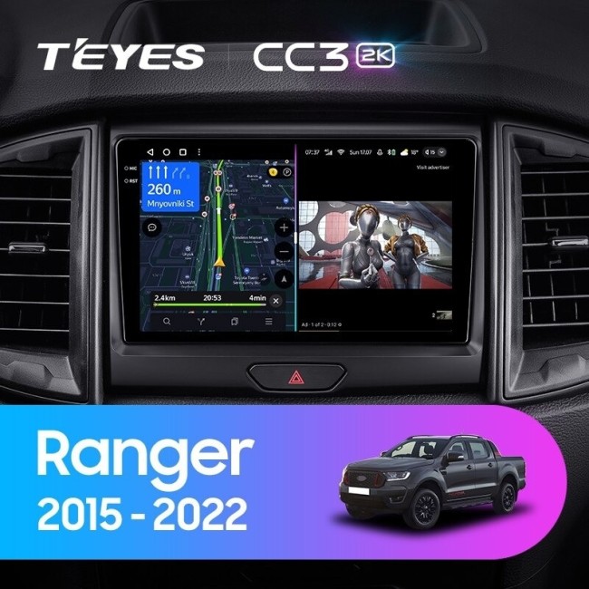 Штатная магнитола Teyes CC3 2K 3/32 Ford Ranger P703 (2015-2022) Тип-B
