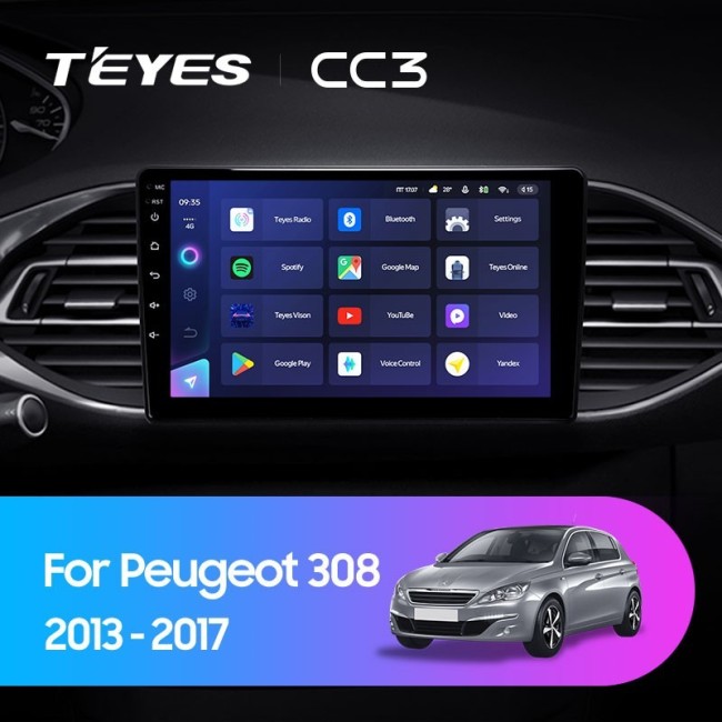 Штатная магнитола Teyes CC3 3/32 Peugeot 308 T9 308S (2013-2017)