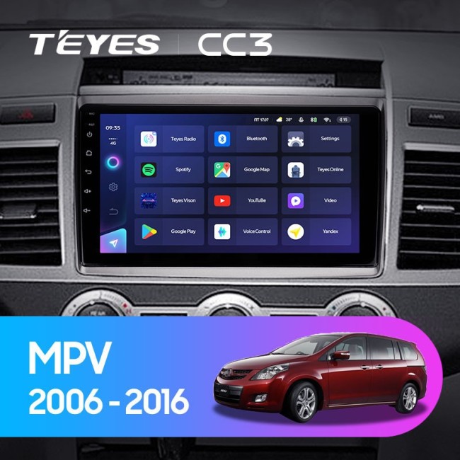 Штатная магнитола Teyes CC3 4/64 Mazda MPV LY (2006-2016)