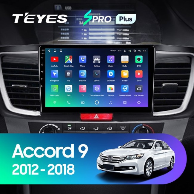 Штатная магнитола Teyes SPRO Plus 4/64 Honda Accord 9 CR (2012-2018)
