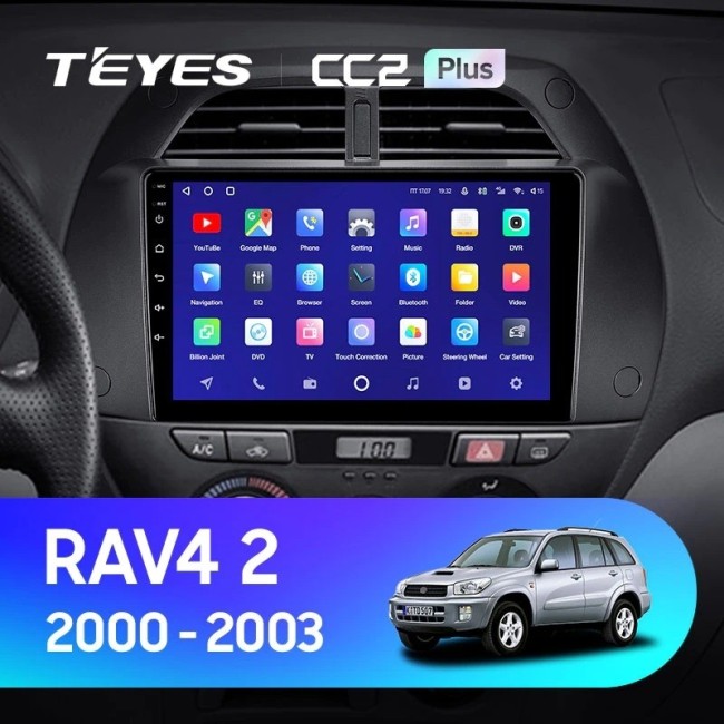 Штатная магнитола Teyes CC2L Plus 1/16 Toyota RAV4 2 CA20 (2000-2003)