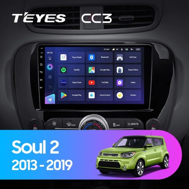 Штатная магнитола Teyes CC3 6/128 Kia Soul 2 PS (2013-2019) F2