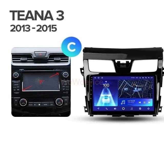 Штатная магнитола Teyes CC2 Plus 6/128 Nissan Teana J33 (2013-2015) Тип-C
