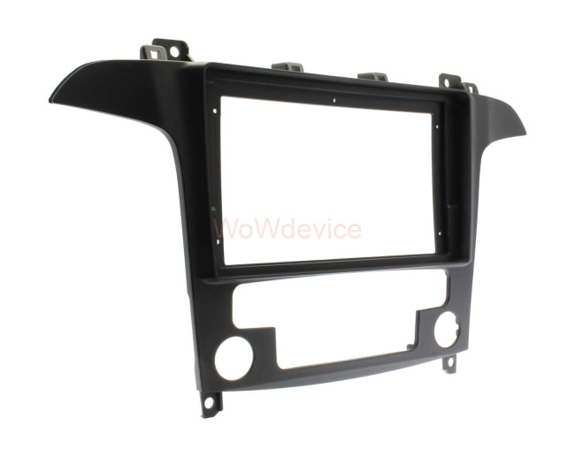 Рамка магнитолы 9.0" (цв.Черный) для FORD S-Max 2006-2015 Климат
