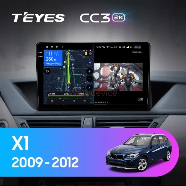 Штатная магнитола Teyes CC3 2K 6/128 BMW X1 E84 (2009-2012)