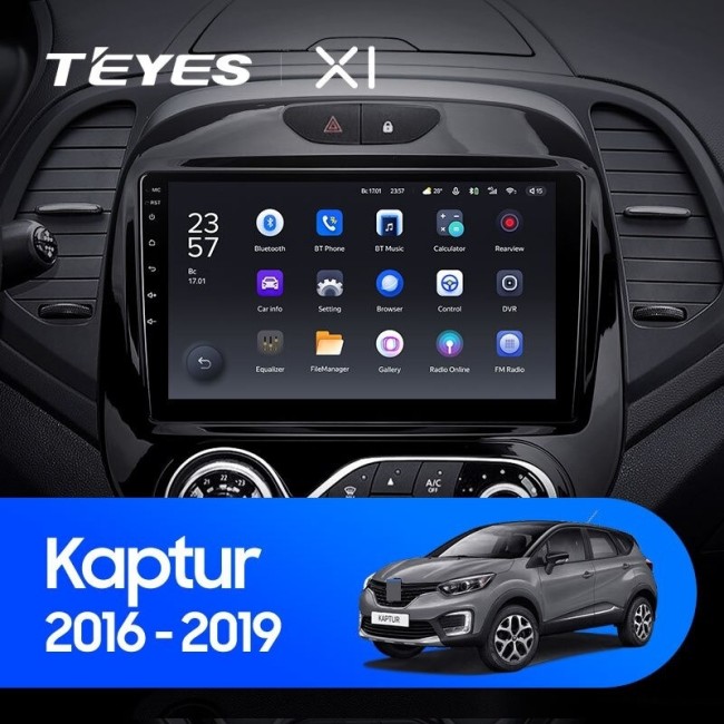 Штатная магнитола Teyes X1 4G 2/32 Renault Kaptur (2016-2019) F2