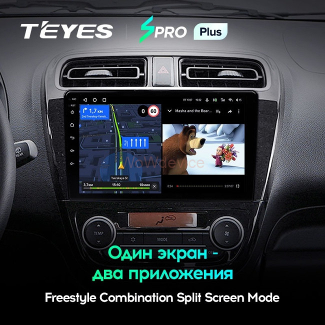 Штатная магнитола Teyes SPRO Plus 4/64 Mitsubishi Mirage 6 (2012-2018)