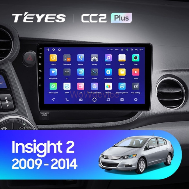 Штатная магнитола Teyes CC2L Plus 1/16 Honda Insight 2 LHD (2009-2014)