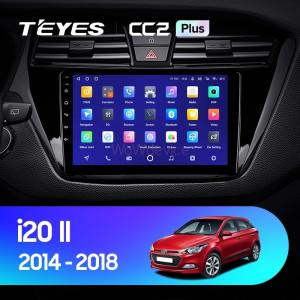 Штатная магнитола Teyes CC2 Plus 6/128 Hyundai i20 2 GB (2014-2018) Левый руль