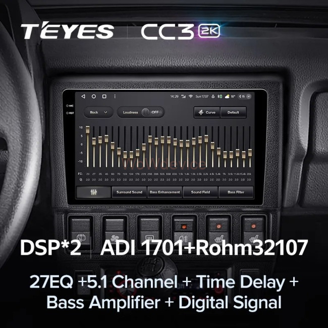 Штатная магнитола Teyes CC3 2K 6/128 LADA Niva (1993-2020)