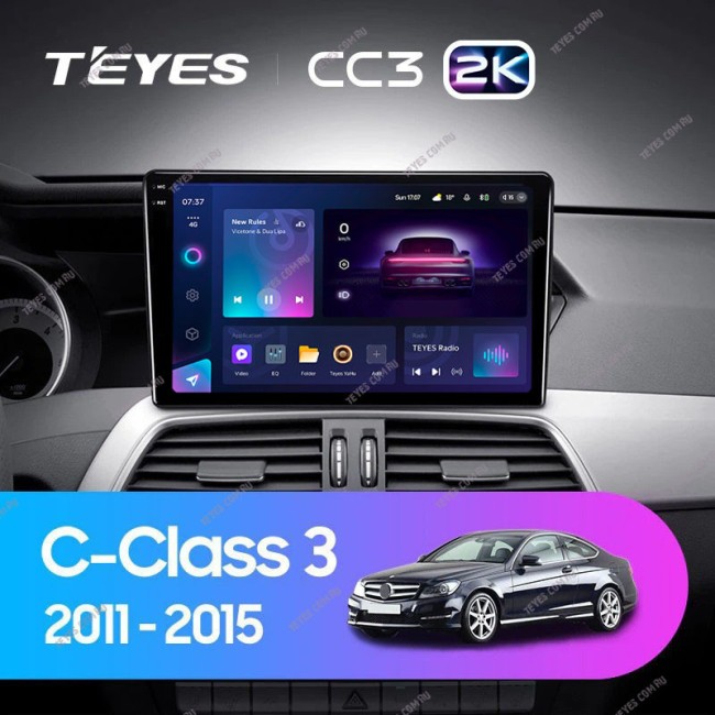 Штатная магнитола Teyes CC3 2K 6/128 Mercedes-Benz C-Class W204 C204 S204 (2011-2015)