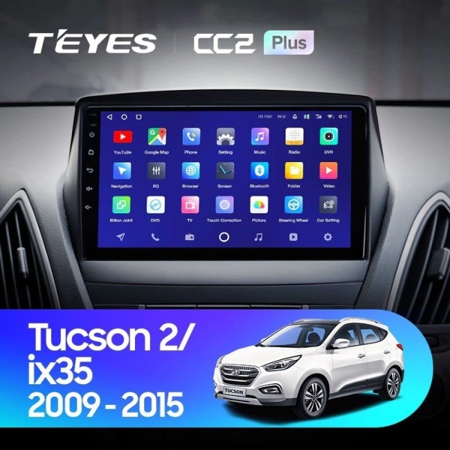 Штатная магнитола Teyes CC2 Plus 4/64 Hyundai ix35 (2009-2015) (Tucson 2) Тип-AB
