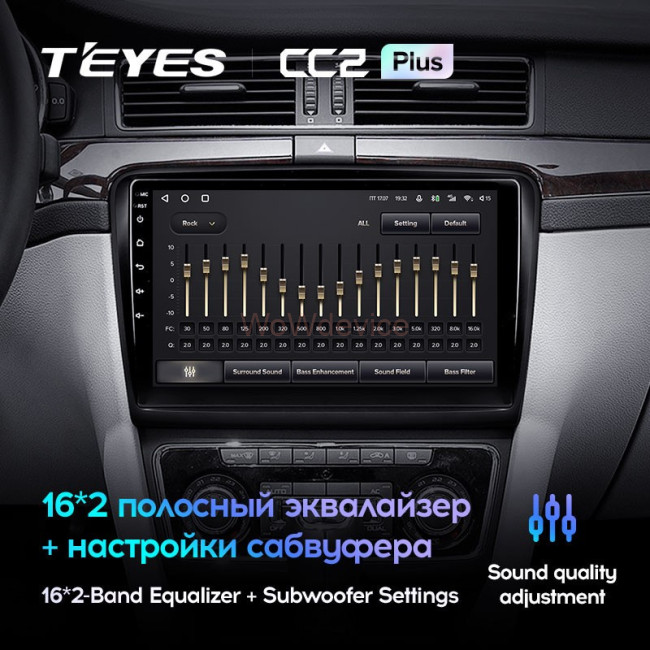 Штатная магнитола Teyes CC2L Plus 1/16 Skoda Superb 2 B6 (2008-2015)