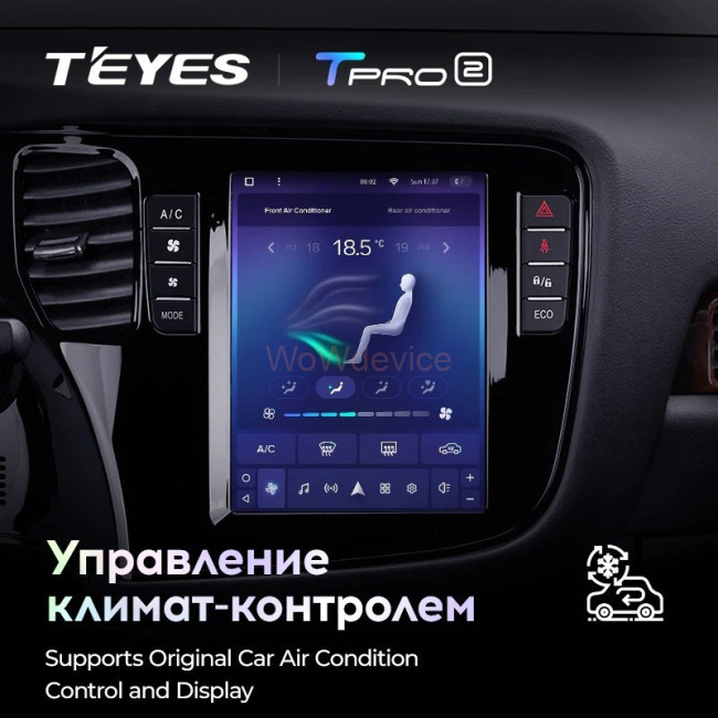 Штатная магнитола Tesla style Teyes TPRO 2 3/32 Mitsubishi Outlander 3 GF0W GG0W (2012-2018)