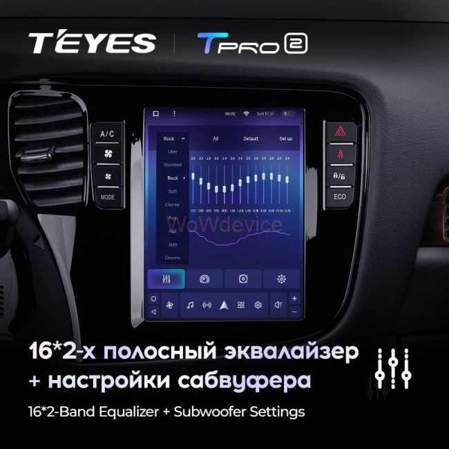Штатная магнитола Tesla style Teyes TPRO 2 3/32 Mitsubishi Outlander 3 GF0W GG0W (2012-2018)