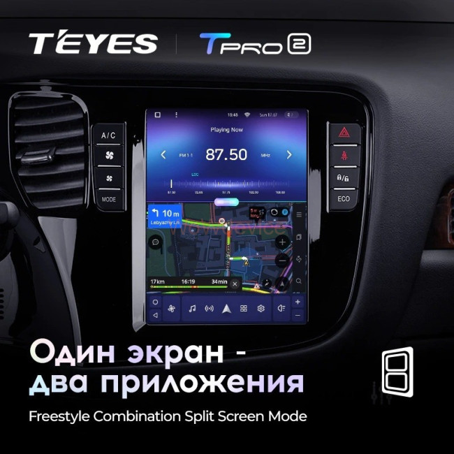 Штатная магнитола Tesla style Teyes TPRO 2 3/32 Mitsubishi Outlander 3 GF0W GG0W (2012-2018)