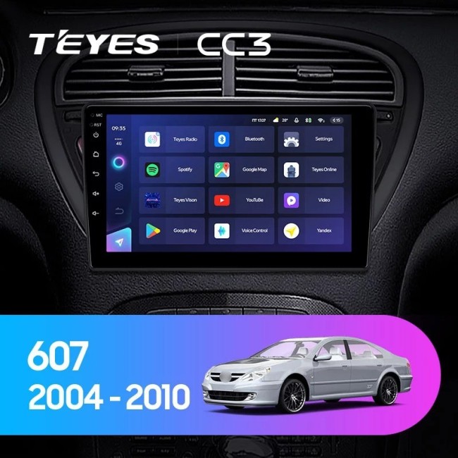 Штатная магнитола Teyes CC3 3/32 Peugeot 607 (2004-2010)