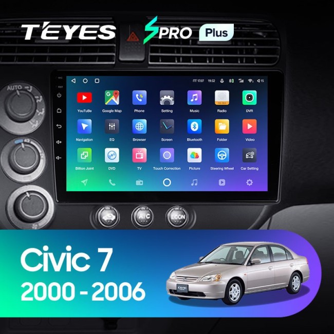 Штатная магнитола Teyes SPRO Plus 4/64 Honda Civic 7 (2000-2006)