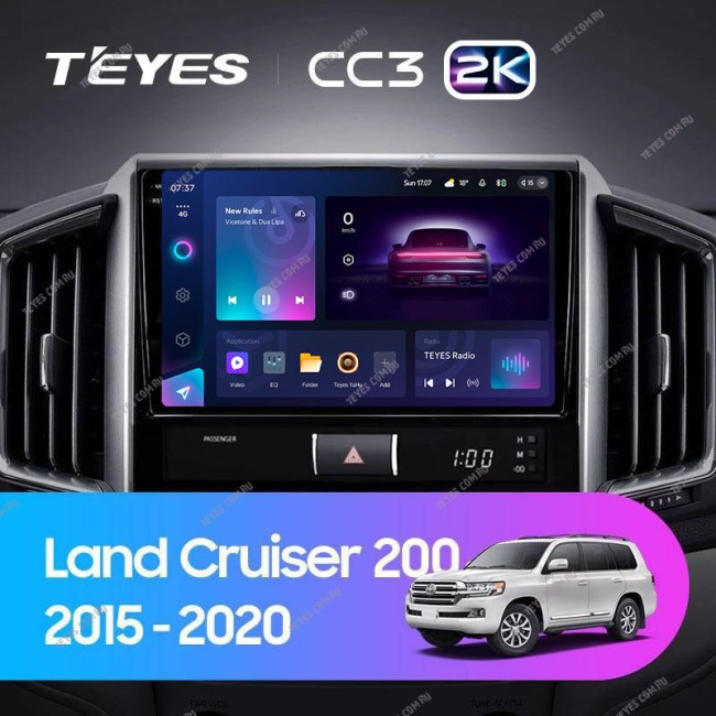 Штатная магнитола Teyes CC3 2K 4/64 Toyota Land Cruiser 200 (2015-2018)
