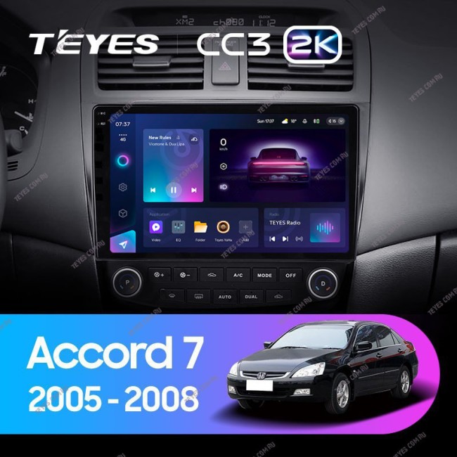 Штатная магнитола Teyes CC3 2K 6/128 Honda Accord 7 (2005-2008)