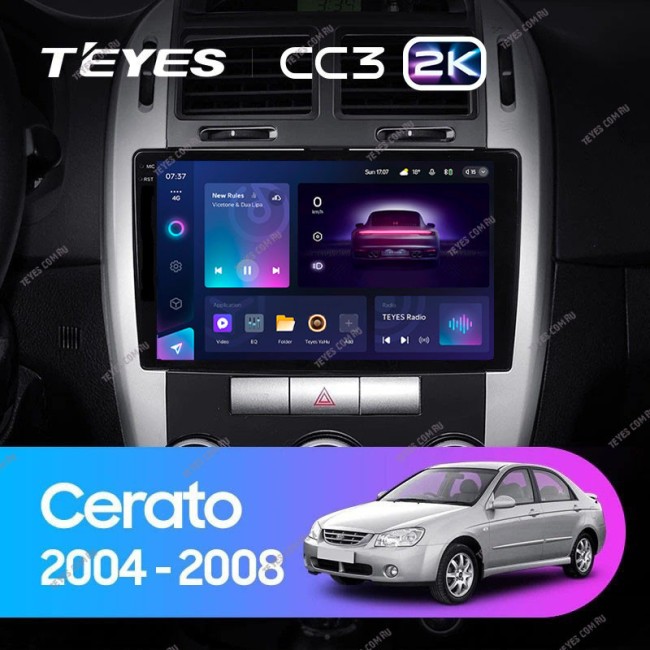 Штатная магнитола Teyes CC3 2K 6/128 Kia Cerato (2004-2008) F2