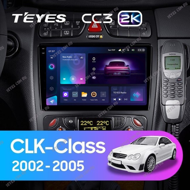 Штатная магнитола Teyes CC3 2K 6/128 Mercedes-Benz CLK Class C209 A209 (2002-2005)