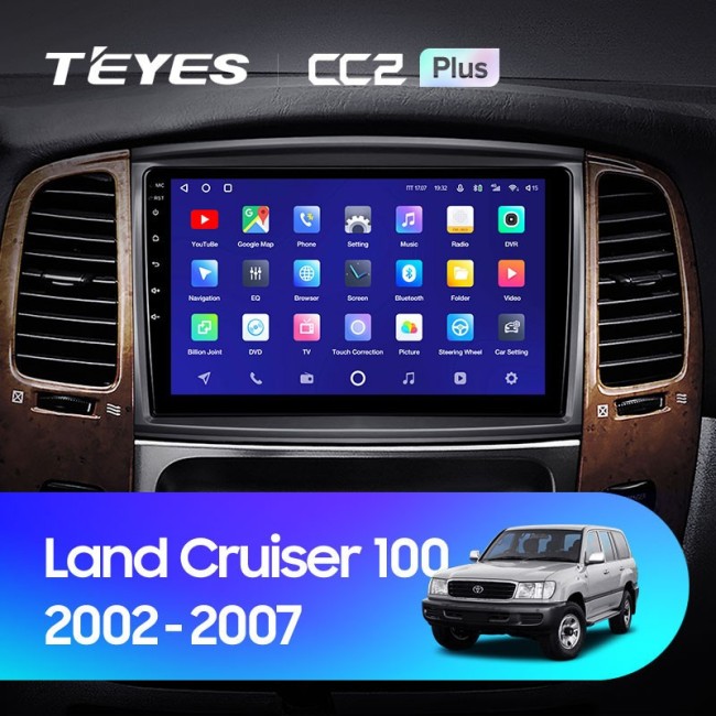 Штатная магнитола Teyes CC2 Plus 6/128 Toyota Land Cruiser LC 100 (2002-2007) Тип-A