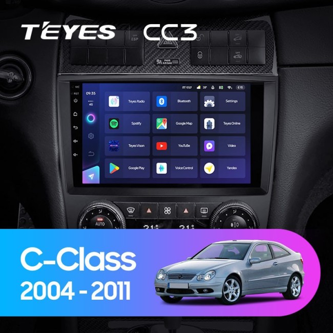 Штатная магнитола Teyes CC3 4/64 Mercedes Benz C-Class W203 CL203 C209 A209 (2004-2011)