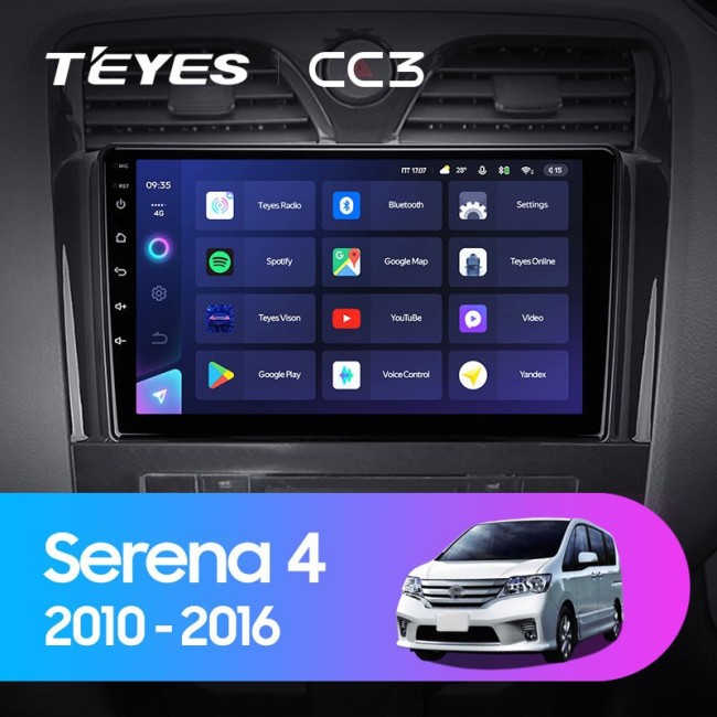 Штатная магнитола Teyes CC3 6/128 Nissan Serena 4 C26 (2010-2016)
