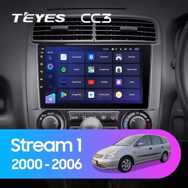 Штатная магнитола Teyes CC3L 4/32 Honda Stream 1 (2000-2006)