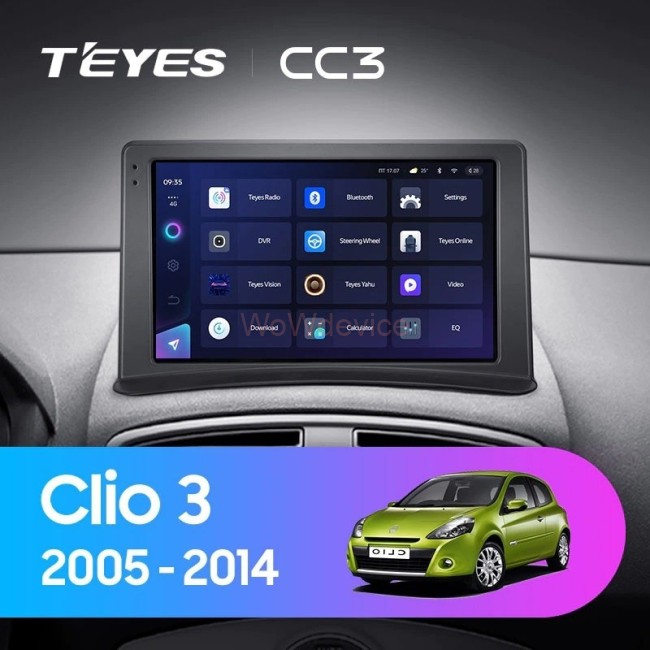 Штатная магнитола Teyes CC3L 4/32 Renault Clio 3 (2005-2014)