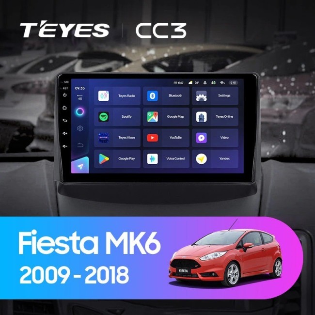 Штатная магнитола Teyes CC3 360 6/128 Ford Fiesta 6 (2008-2019) Тип-B