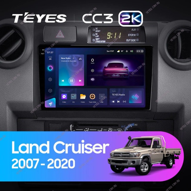 Штатная магнитола Teyes CC3 2K 4/64 Toyota Land Cruiser 70 Series LC 79 (2007-2020)