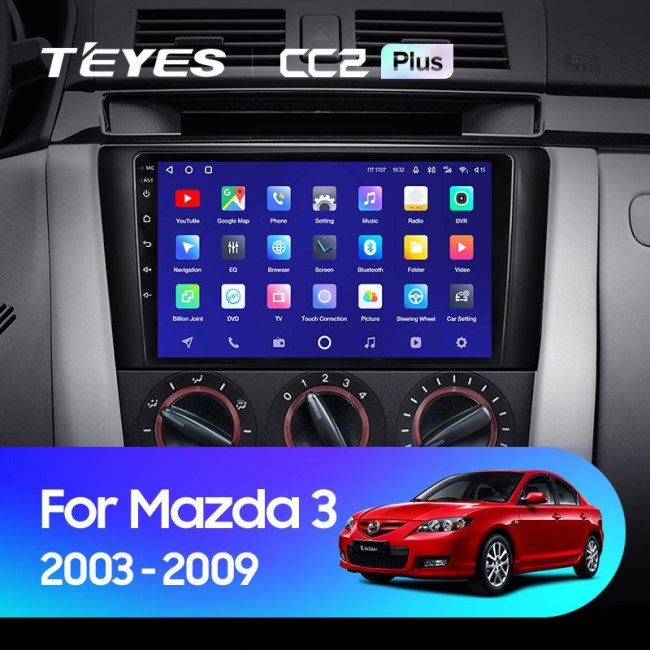 Штатная магнитола Teyes CC2L Plus 1/16 Mazda 3 1 BK (2003-2009)